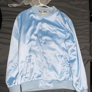 Golfwang blue satin child of golf windbreaker